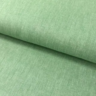Linen cotton Fishbone green