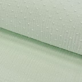 Double gauze/muslin DOBBY mint