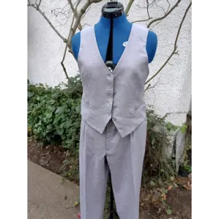 Linen enzyme washed 170 g grey