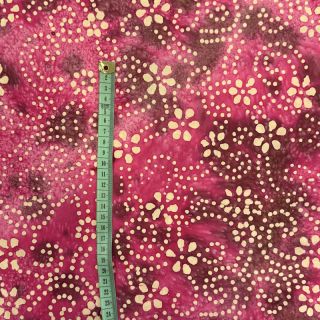 Cotton fabric BATIK NEW design I cerise