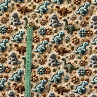 Jersey 3D Knitted Cuties design C digital print