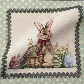 Decoration fabric GOBELIN PREMIUM Easter Bunny Eggs PANEL