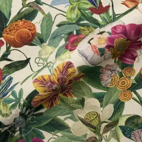 Decoration fabric premium Linenlook Flashy Floral Party digital print