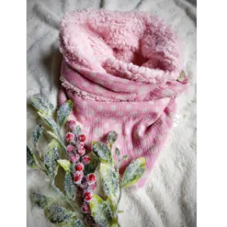 Double gauze/muslin JACQUARD Dots pink
