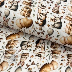 Double gauze/muslin Cuties design D digital print