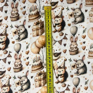 Double gauze/muslin Cuties design D digital print