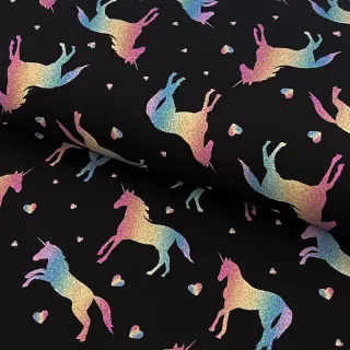 Jersey Unicorns parade black digital print