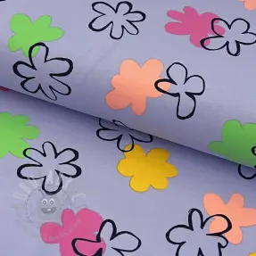 Jersey Flower prints purple