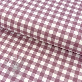 Cotton fabric FLANNEL Check mauve