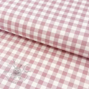 Cotton fabric FLANNEL Check light pink