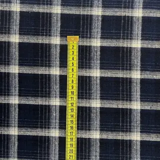 Scottish Check YARN DYED BRUSHED navy