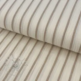 Double gauze/muslin YARN DYED Thin strip beige