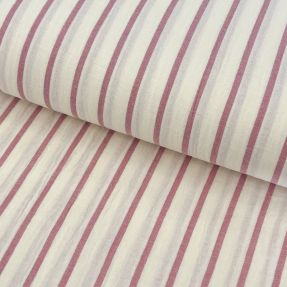 Double gauze/muslin YARN DYED Thin strip mauve