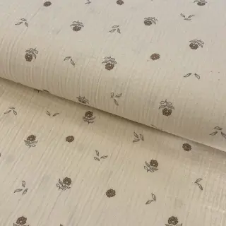 Double gauze/muslin Flowers SIMPLY NATURAL digital print ORGANIC