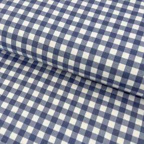 Cotton fabric FLANNEL Check blue