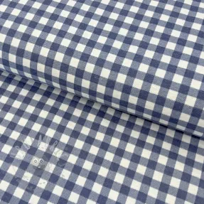 Cotton fabric FLANNEL Check blue