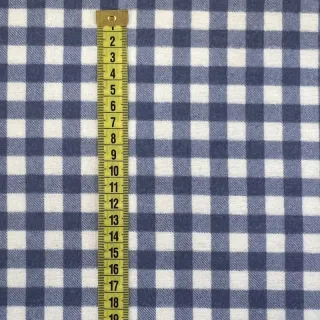 Cotton fabric FLANNEL Check blue