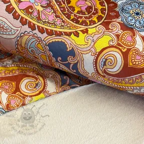 Faux fur Paisley digital print