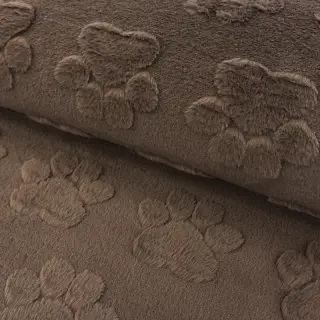 Fleece Paw prints brown