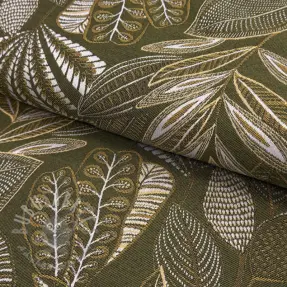 Decoration fabric jacquard Legende kaki