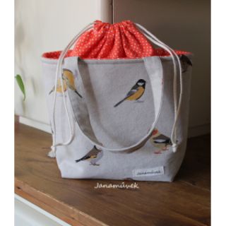 Decoration fabric Linenlook Tiny Garden Birds