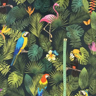 Decoration fabric premium Tropical jungle bird digital print