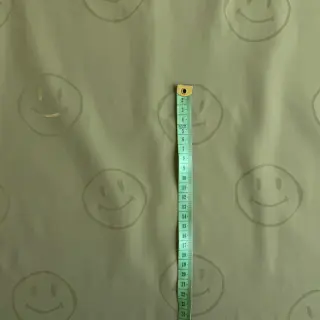Raincoat fabric Happy faces army green
