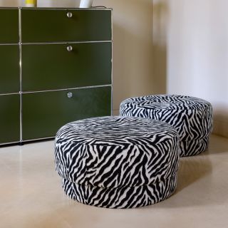 Decoration fabric jacquard Tanzanie noir blanc
