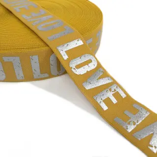 Elastic 3,5 cm LOVE ochre