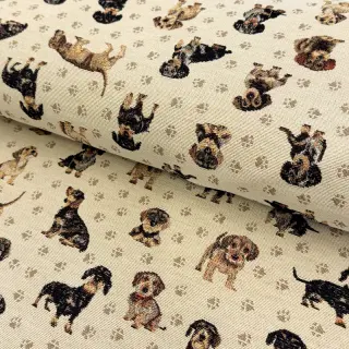 Decoration fabric GOBELIN PREMIUM Little dachshund play