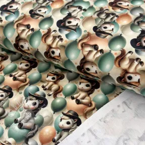 Sweat fabric Happy horse design B digital print