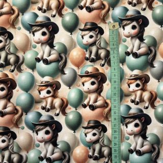 Sweat fabric Happy horse design B digital print