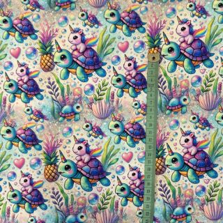Sweat fabric Pretty unicorns design C digital print