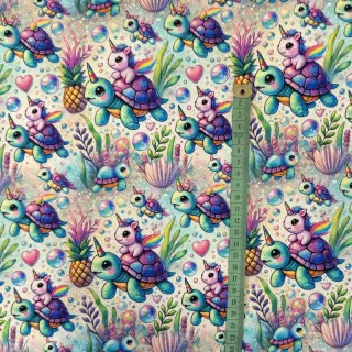 Sweat fabric Pretty unicorns design C digital print