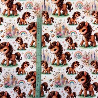 Sweat fabric Pretty unicorns design A digital print
