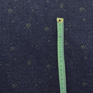 Cotton fabric JEANS Glitter small dots