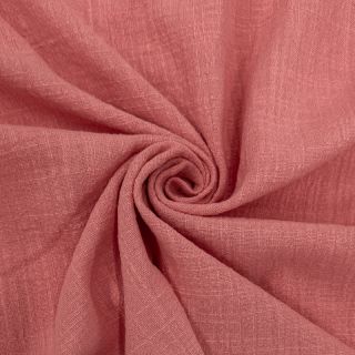 Cotton fabric SLUB WASHED rose