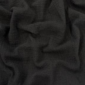 Cotton fabric SLUB WASHED black