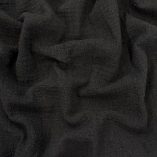 Cotton fabric SLUB WASHED black