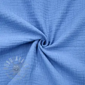 Double gauze/muslin royal blue ORGANIC