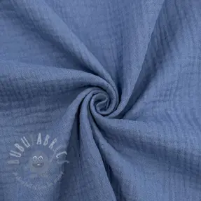Double gauze/muslin midnight blue ORGANIC