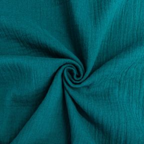 Double gauze/muslin petrol ORGANIC