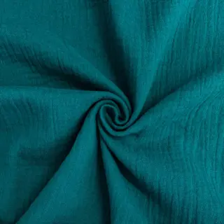 Double gauze/muslin petrol ORGANIC