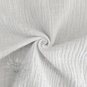 Double gauze/muslin white ORGANIC