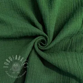 Double gauze/muslin dark green ORGANIC