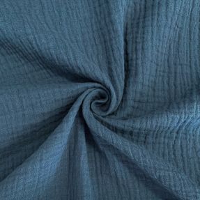 Double gauze/muslin indigo ORGANIC