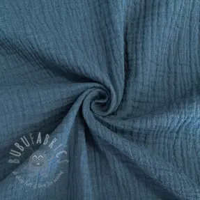 Double gauze/muslin indigo ORGANIC