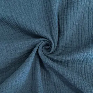 Double gauze/muslin indigo ORGANIC