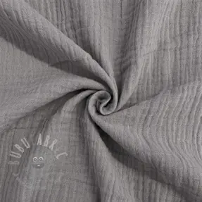 Double gauze/muslin grey ORGANIC