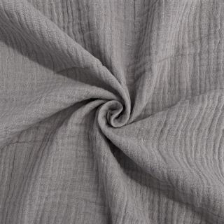 Double gauze/muslin grey ORGANIC